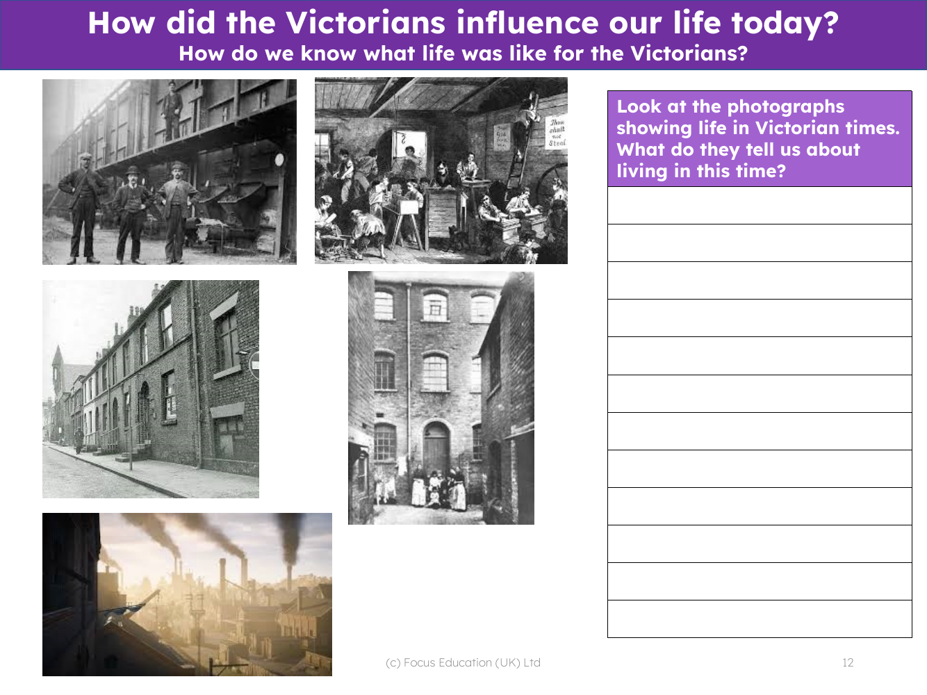 What was it like living in the Victorian times? - Worksheet
