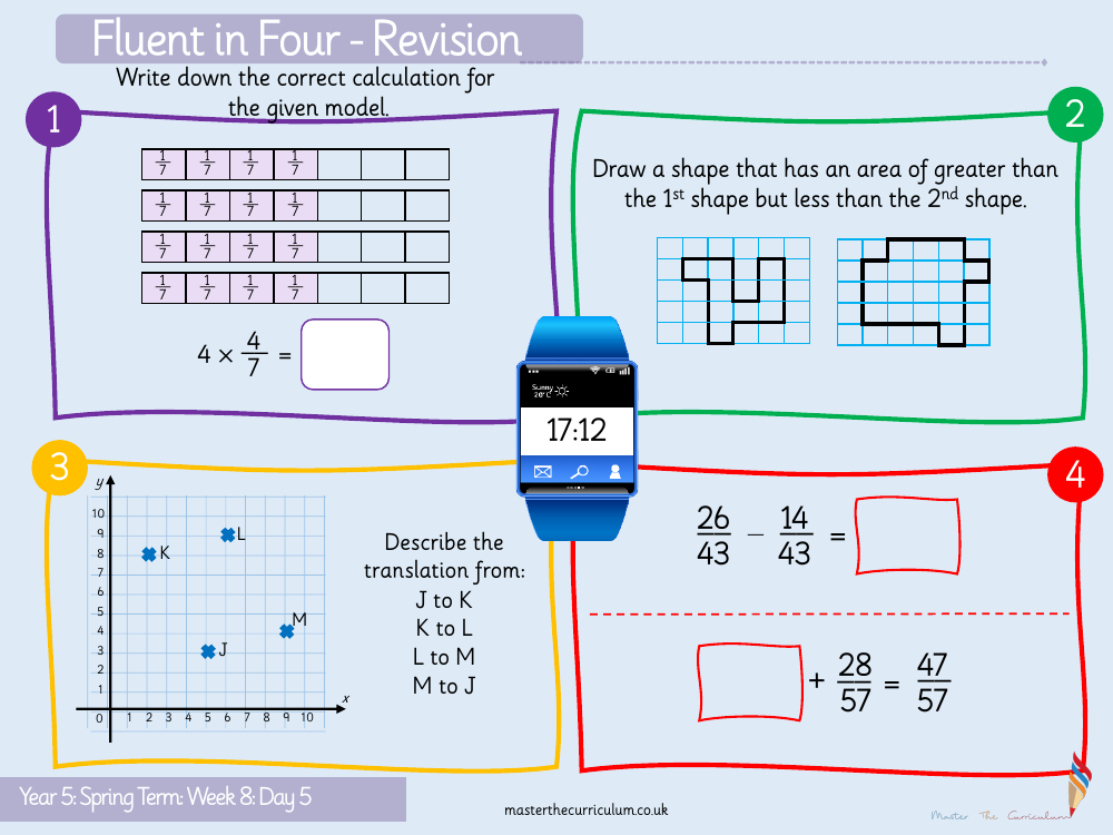 Fractions - Multiply a Mixed Number by an Integer - Starter