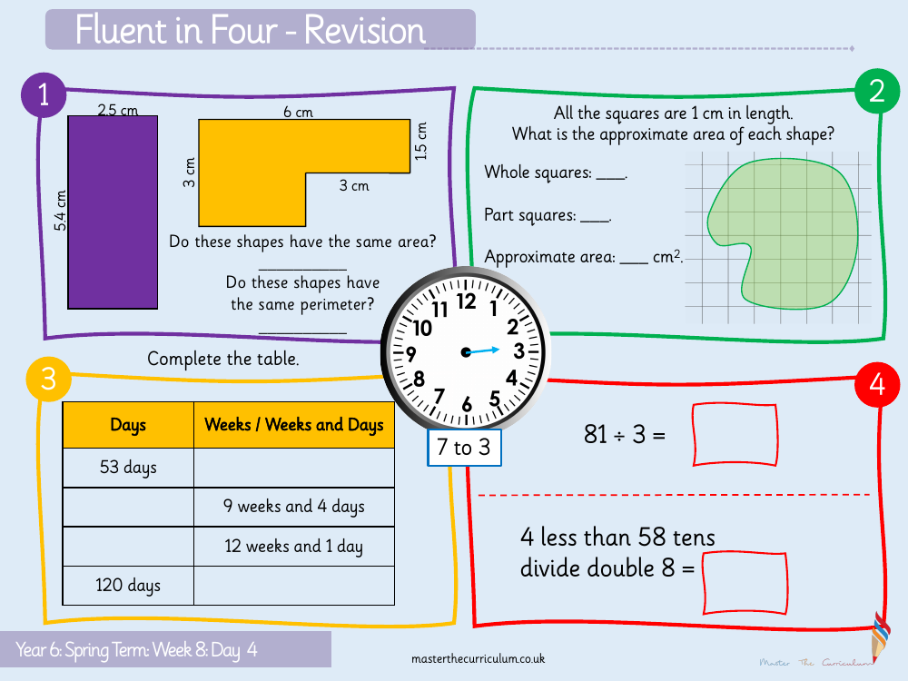 Perimeter, Area and Volume - Area of a Triangle (2) - Starter