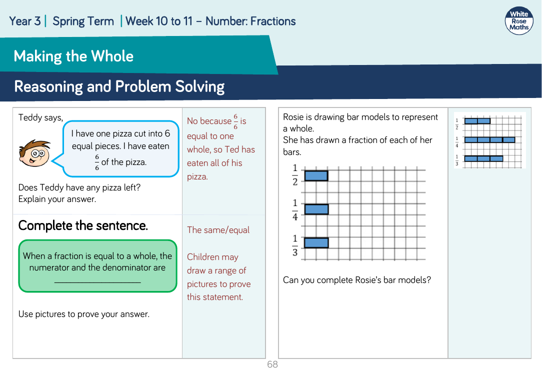 Making the whole: Reasoning and Problem Solving