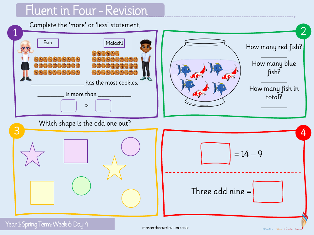 Place Value within 50 - Compare numbers within 50 - Starter