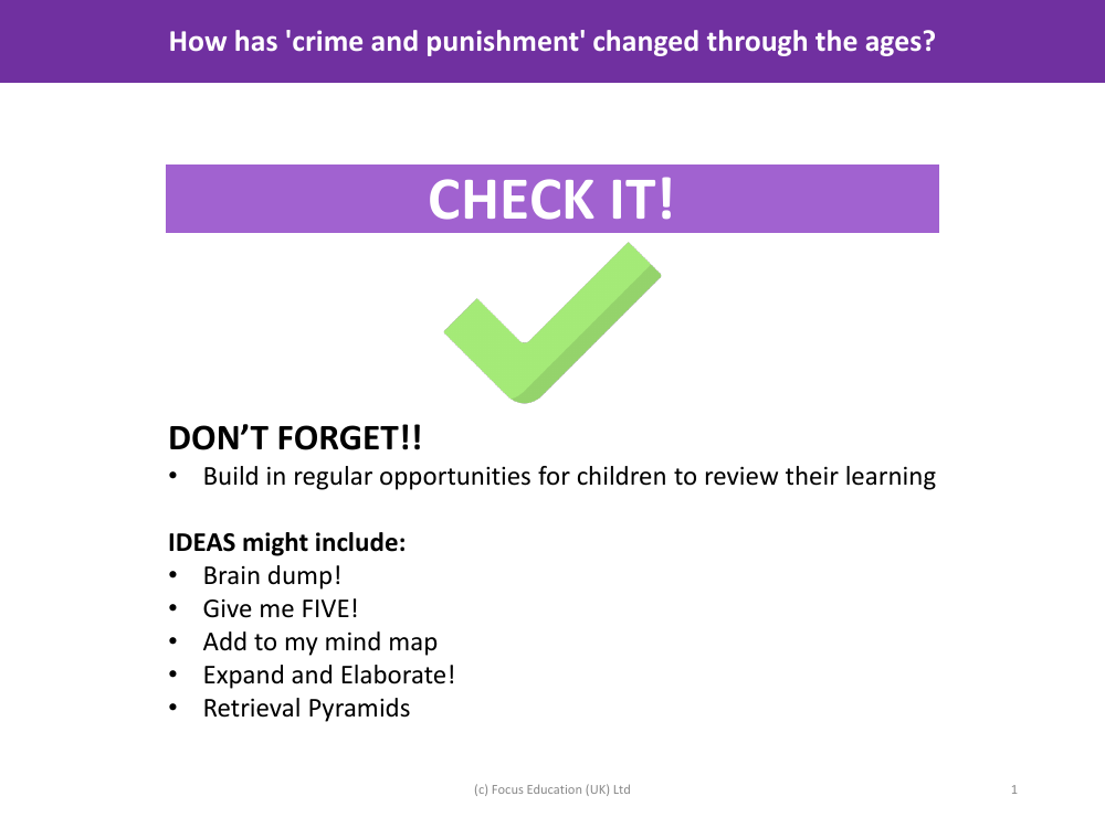 Check it! - Crime and Punishment - Year 5
