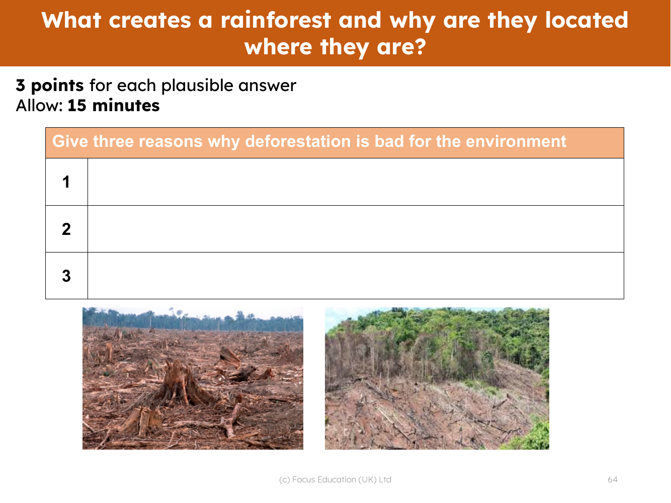Three reasons - Why deforestation is bad for the environment