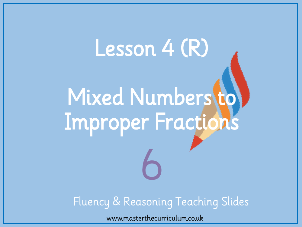 Fractions - Mixed numbers to improper - Presentation