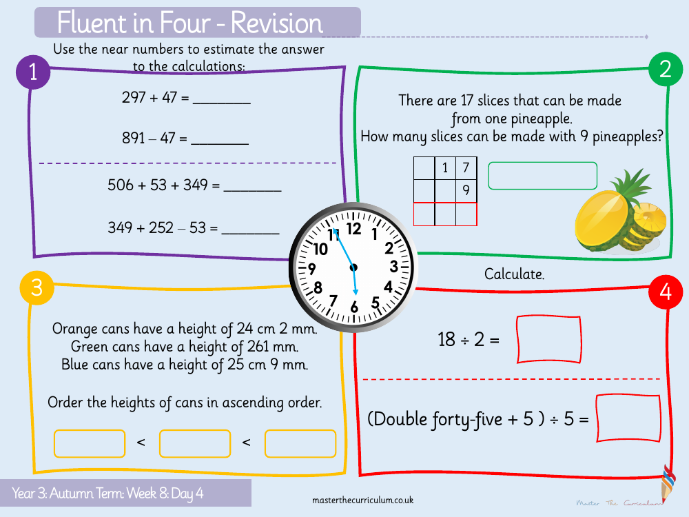 Addition and subtraction - Check answers - Starter