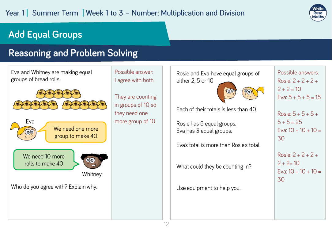 Add Equal Groups: Reasoning and Problem Solving