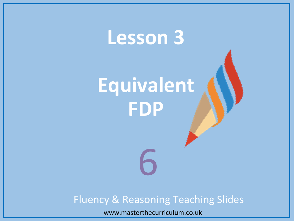 Percentages - Equivalent Fractions, Decimals and Percentages - Presentation