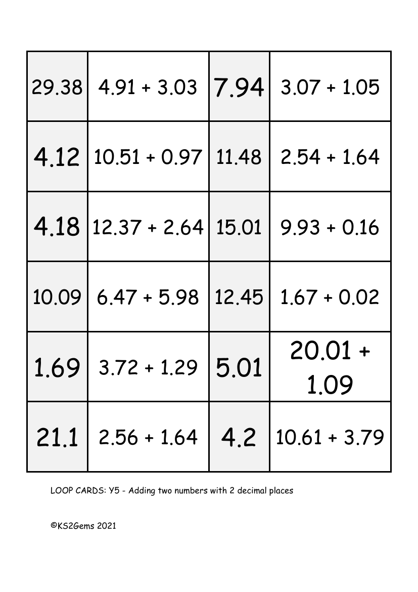 Loop Card Game - Adding two numbers with 2 decimal places