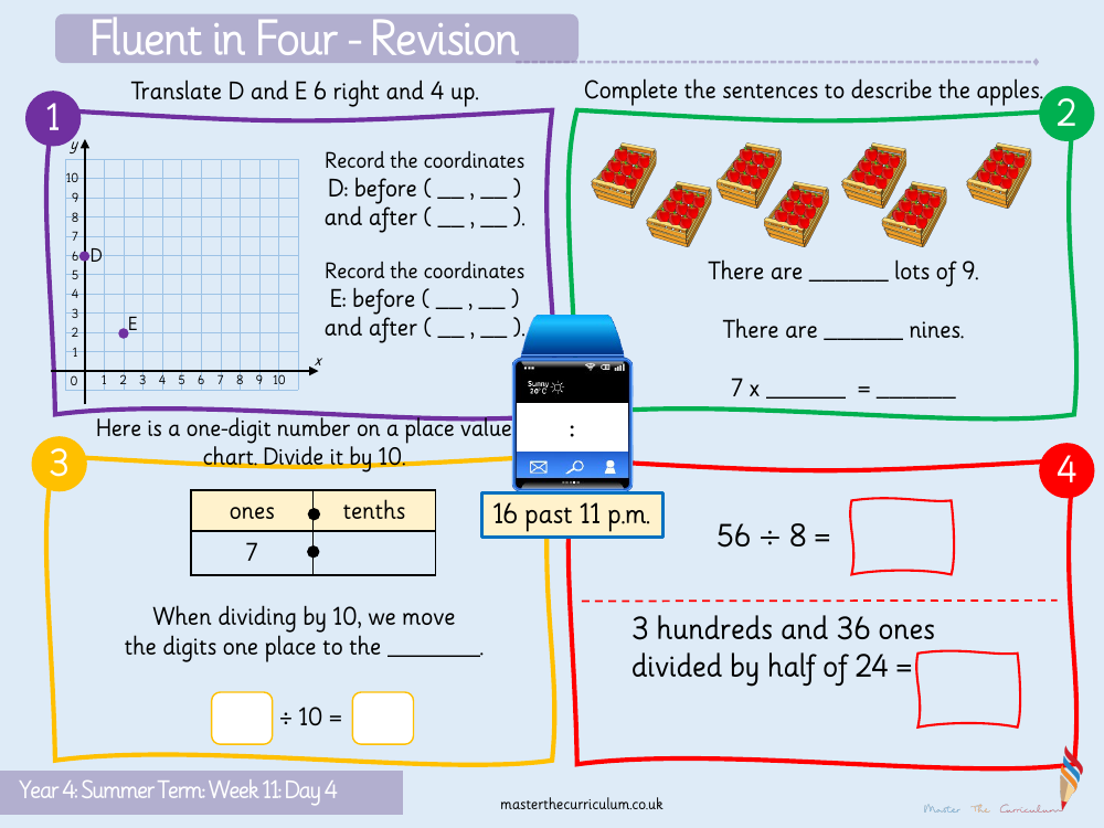 Position and Direction - Describe Movement - Starter