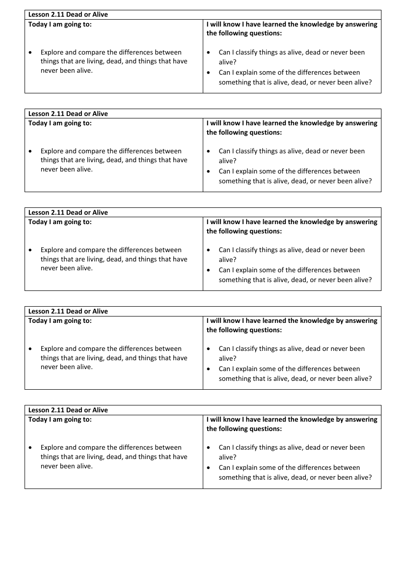 Dead or Alive - Objectives Labels