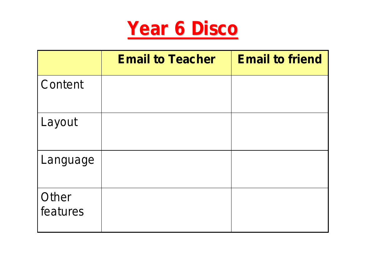 Writing to Persuade - Lesson 2 - Year 6 Disco Worksheet