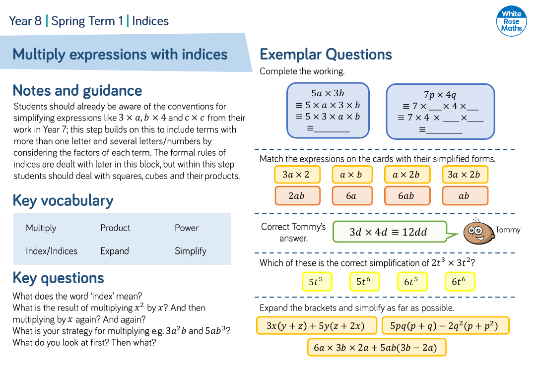 Multiply Expressions With Indices | Maths