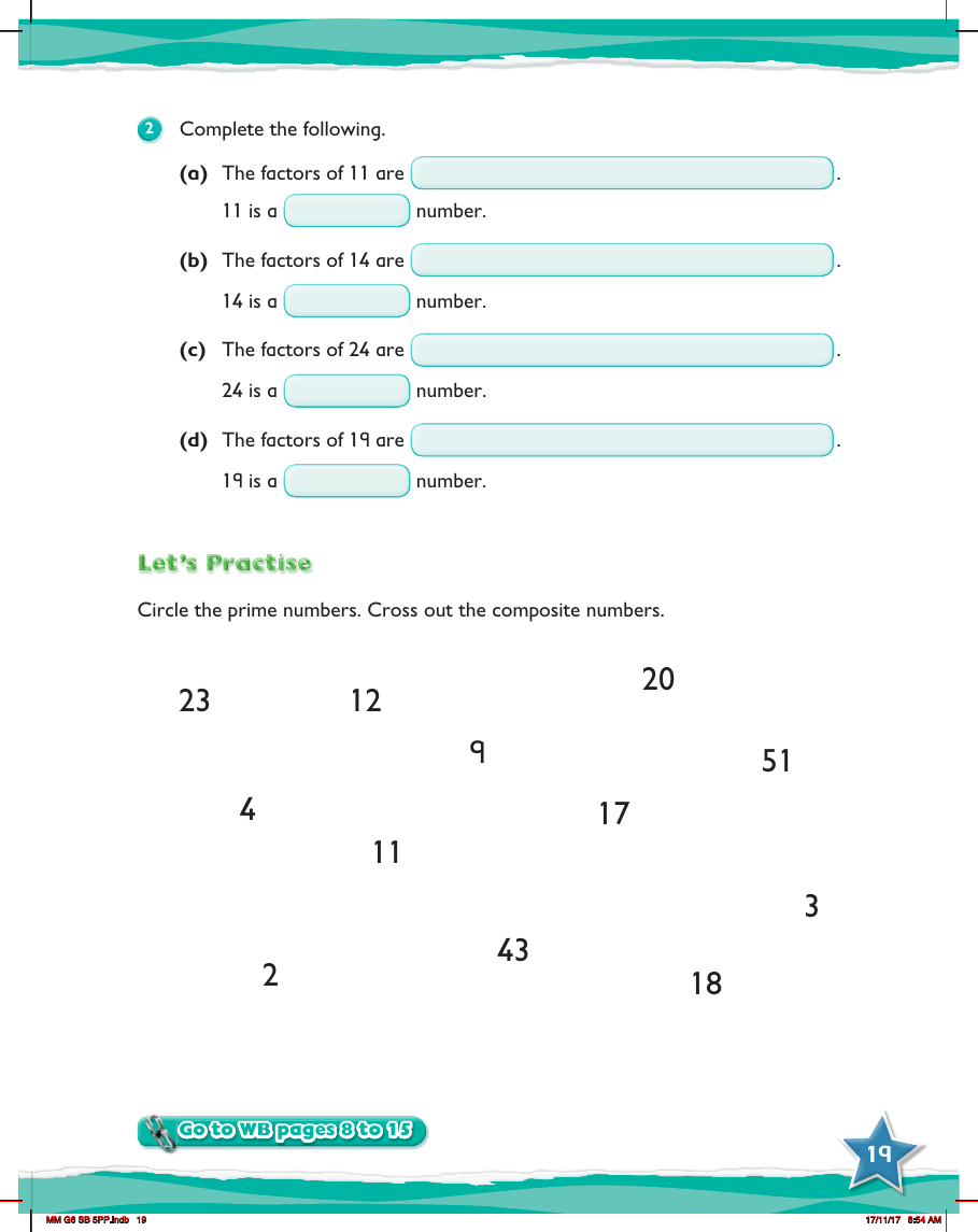 Max Maths, Year 6, Practice, Prime and composite numbers