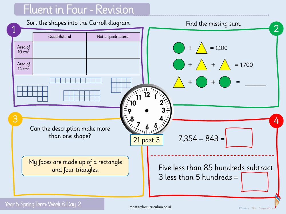 Perimeter, Area and Volume - Area and Perimeter - Starter