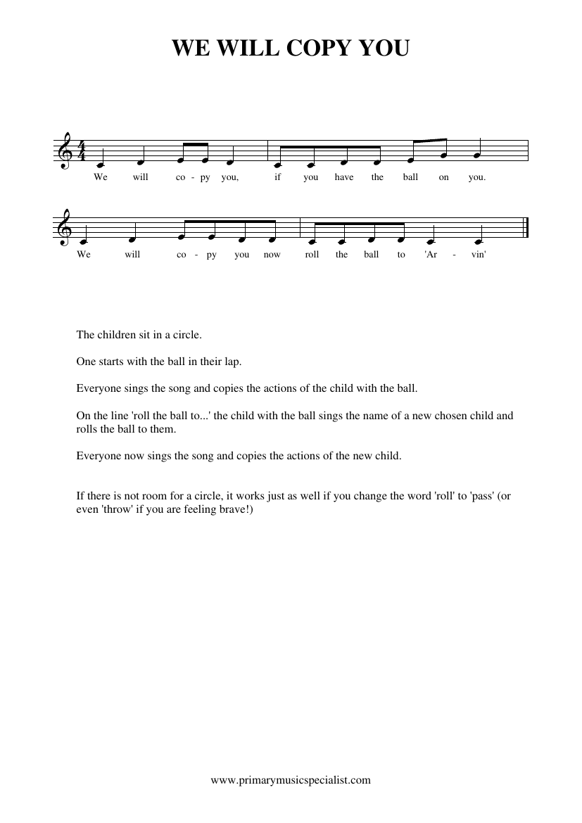 Rhythm and Pulse Reception Notations - We will copy you