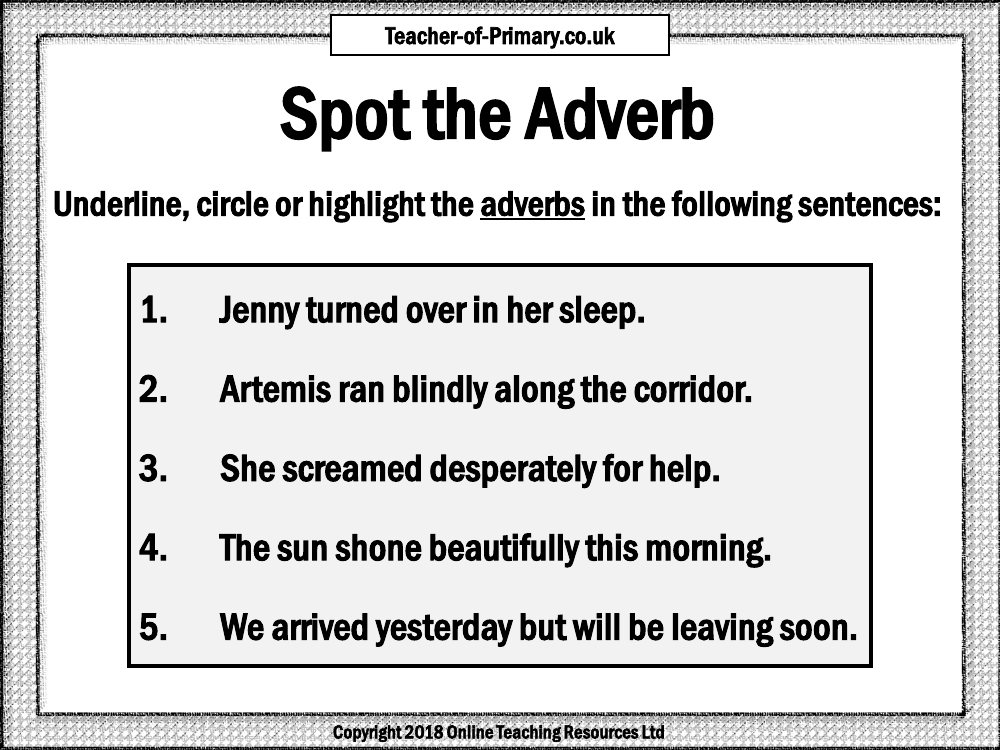 Adverbs - Worksheet