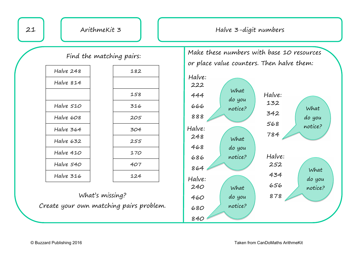 Halve 3-digit numbers