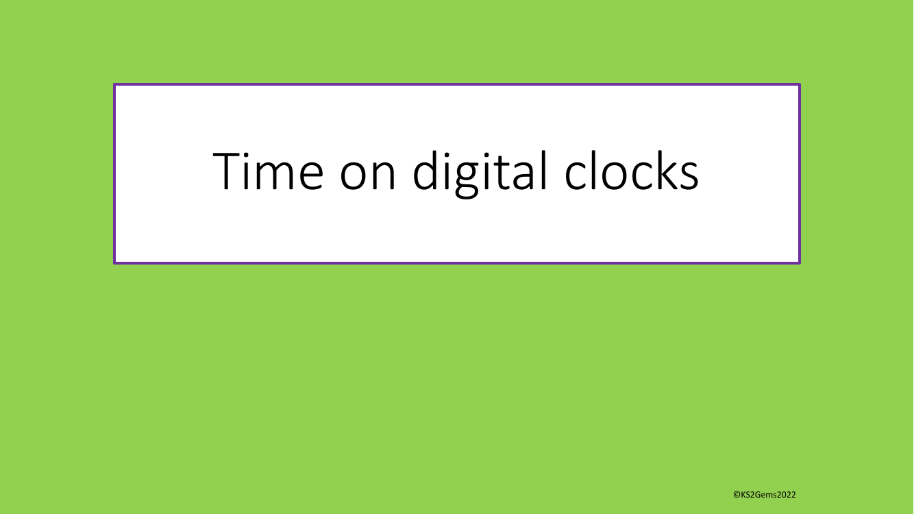 12 Hour Time on Digital Clocks