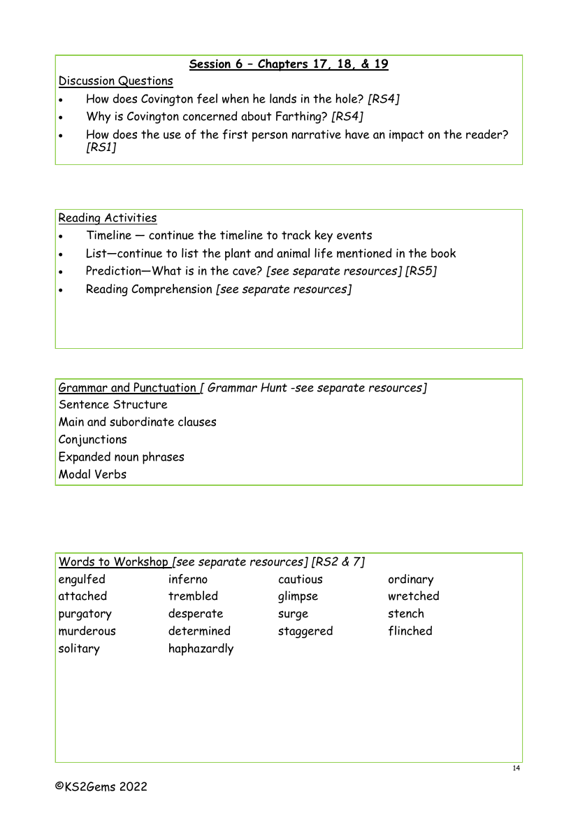 Darwin's Dragons - Session 6 - Chapters 17 - 19 - Worksheet