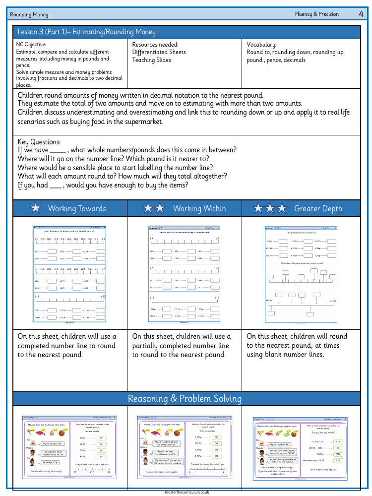 Money - Estimating Money (1)- Worksheet