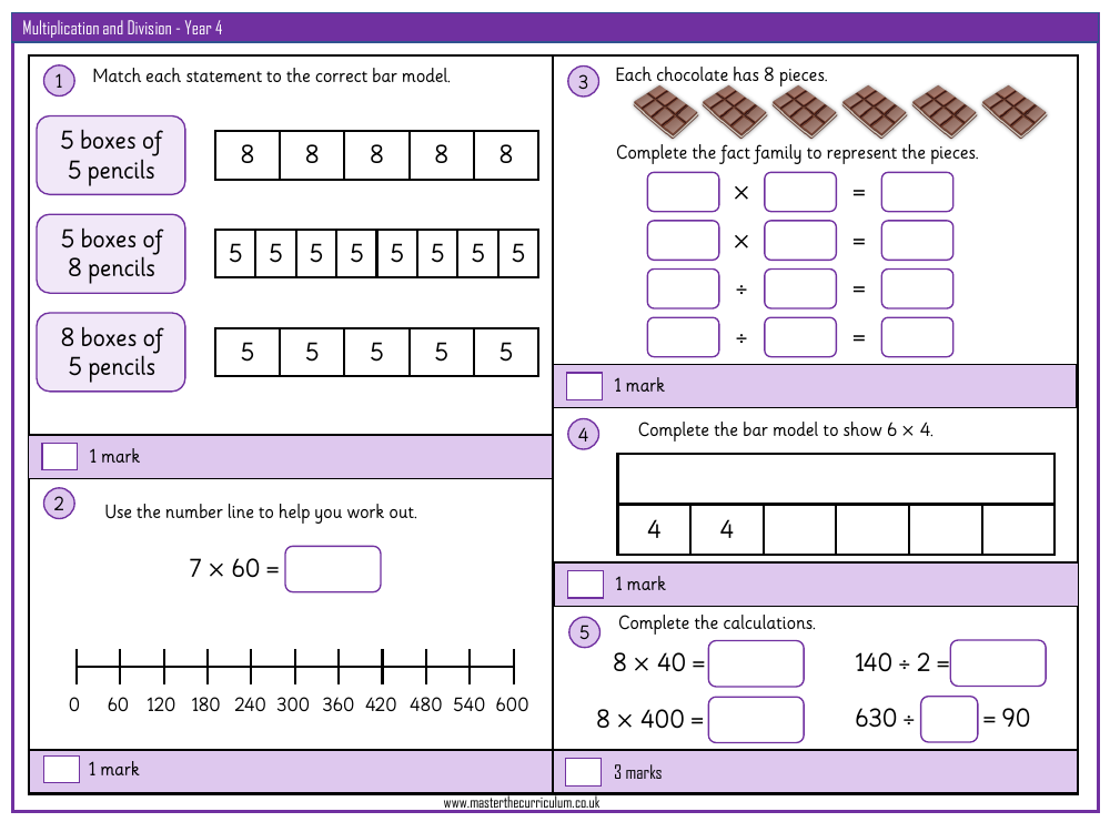Multiplication and Division - Assessment (1)