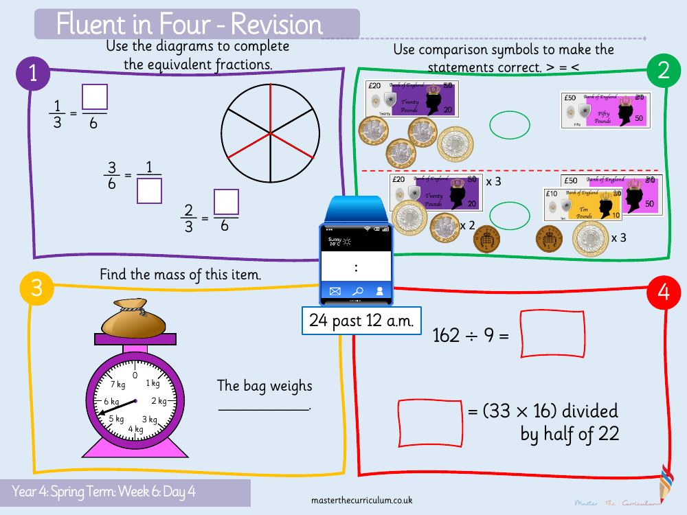 Fractions - Fractions greater than 1 - Starter