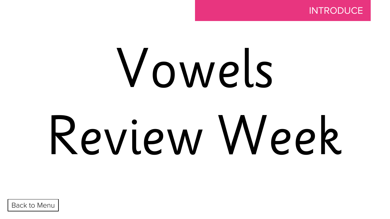 Week 26, lesson 1-5 Vowels Review Week - Phonics Phase 5, unit 3 - Presentation