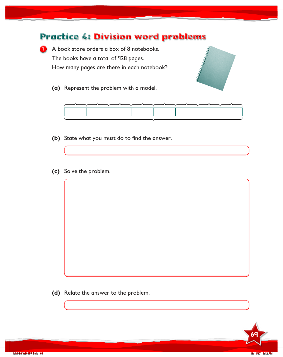 Max Maths, Year 6, Work Book, Division word problems