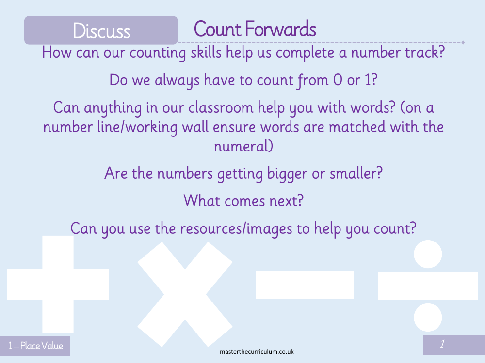 Place value within 10 - Counting backwards - Presentation