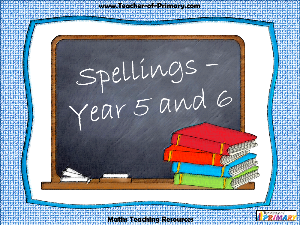 Spellings - Full List PowerPoint