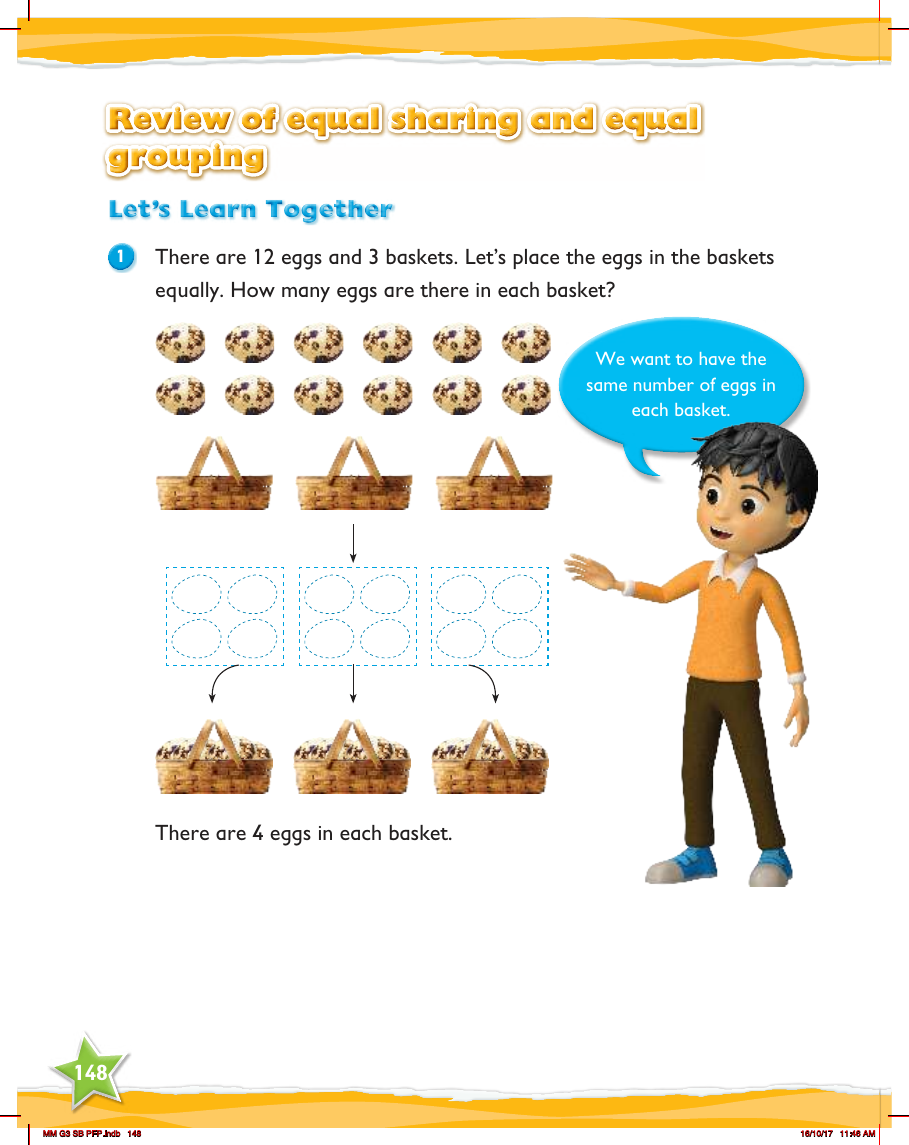 Learn together, Review of equal sharing and equal grouping (1)
