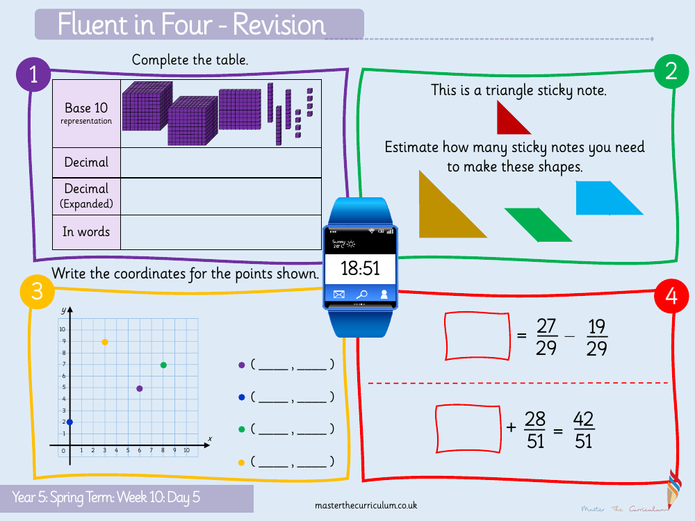 Decimals and Percentages - Thousandths as Decimals - Starter