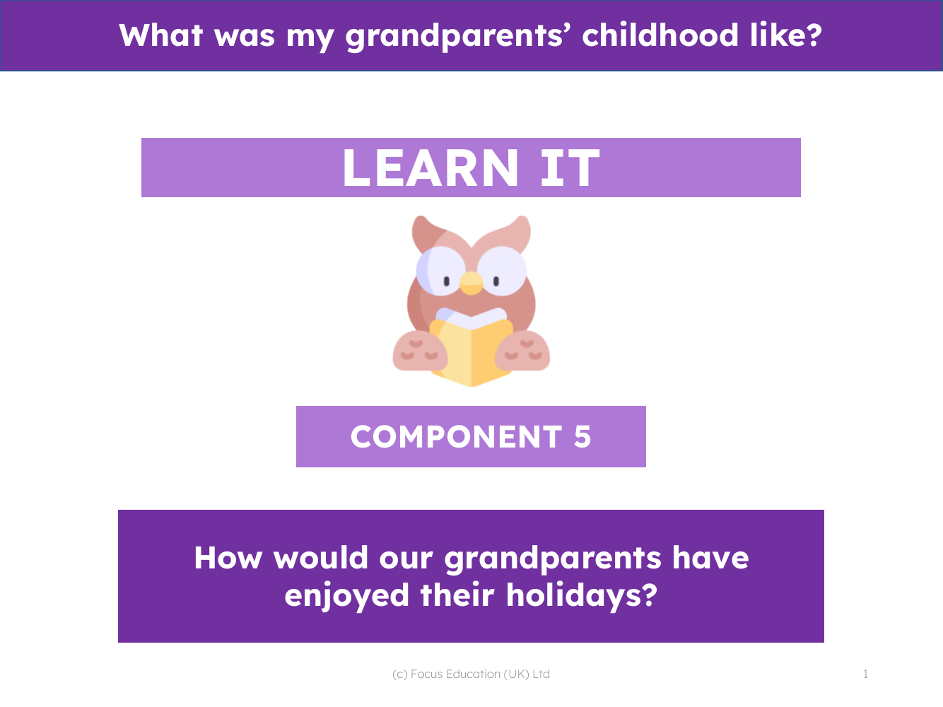 How would our grandparents have enjoyed their holidays? - Presentation