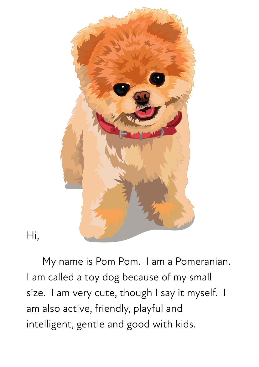 ‘Meet Pom Pom’ A Fun Writing And Drawing Activity (4 years +) - Activity Pack