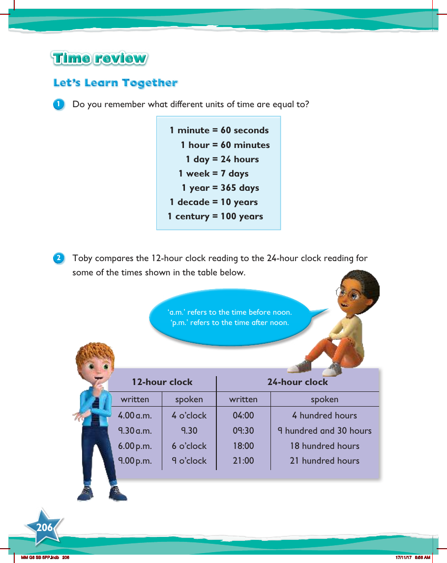 Max Maths, Year 6, Learn together, Time review (1)