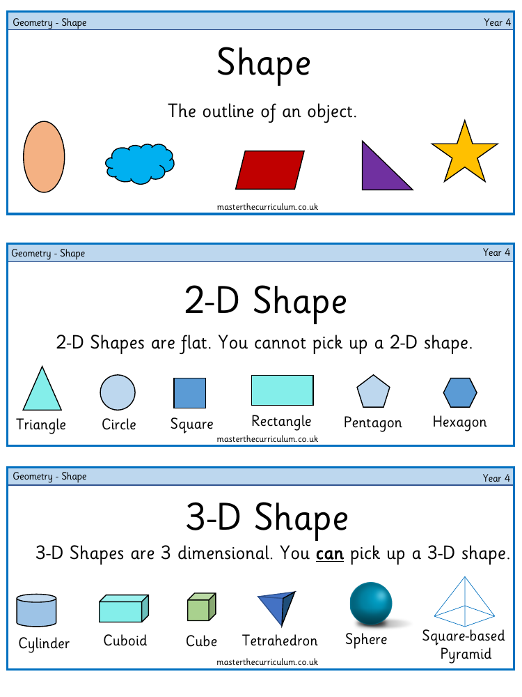 Properties of Shape - Vocabulary