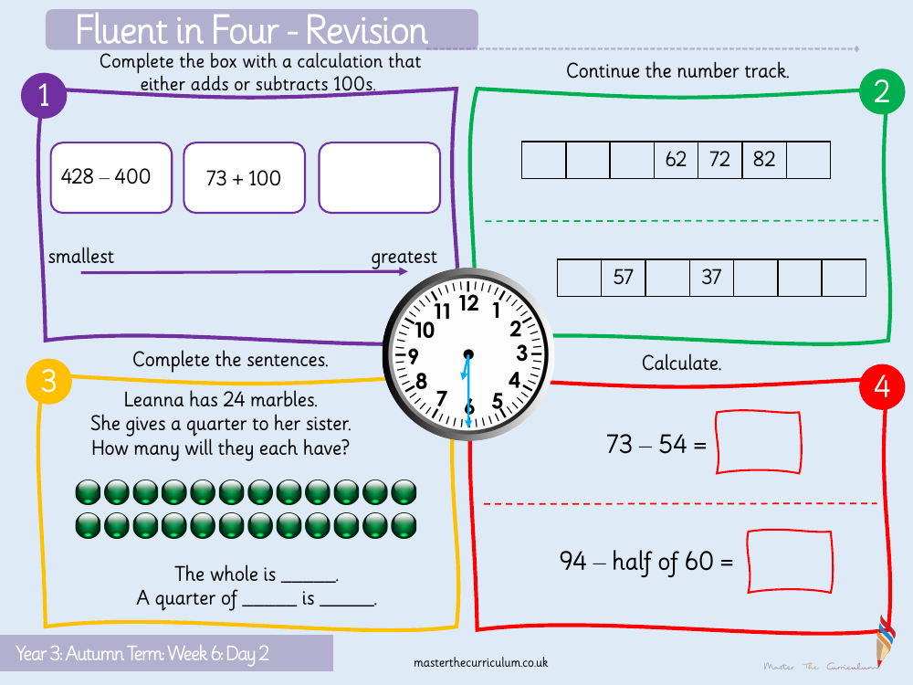 Addition and subtraction - Pattern spotting - Starter