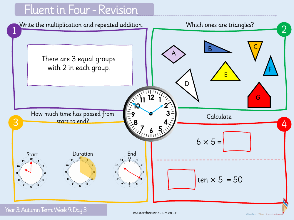 Multiplication and division - Use Arrays - Starter