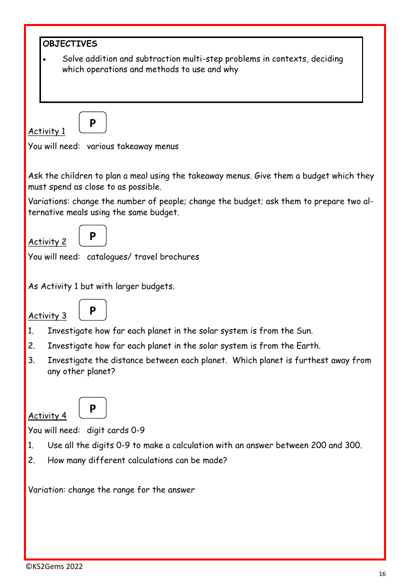 Solve addition and subtraction problems in context worksheet