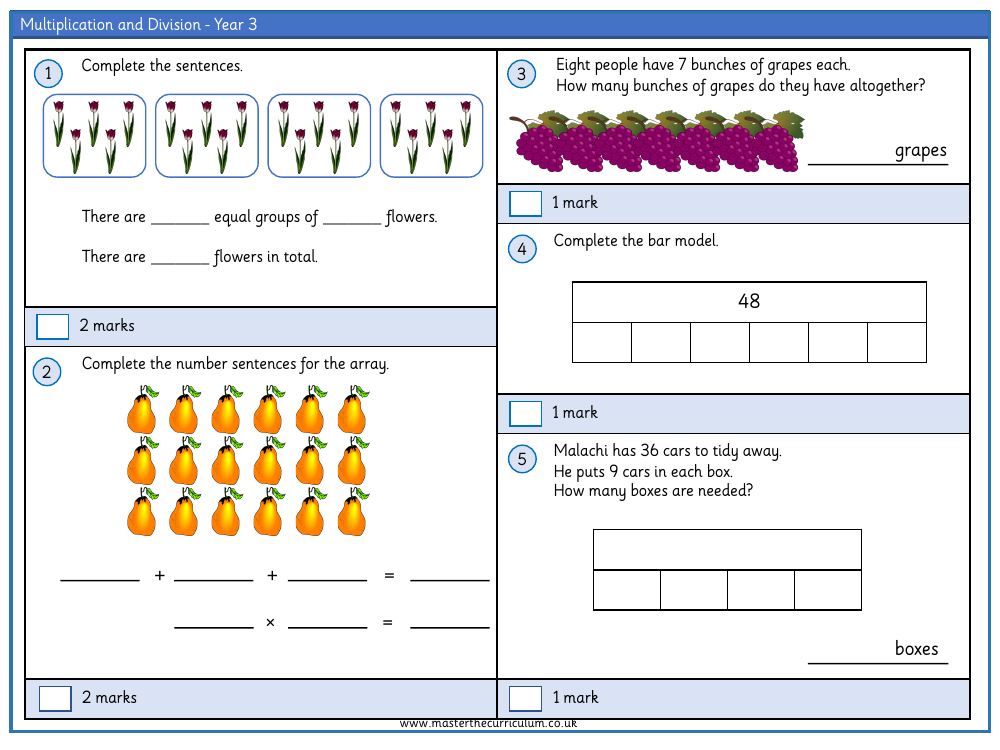 Multiplication and division - Assessment