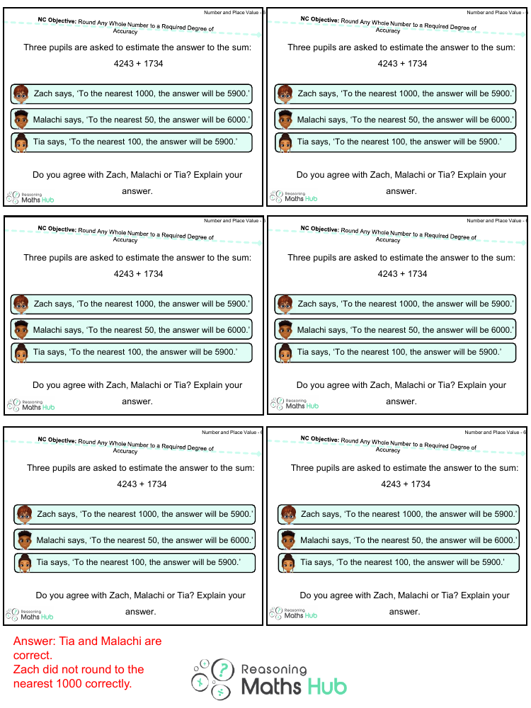 Round any whole number to a required degree of accuracy 3 - Reasoning