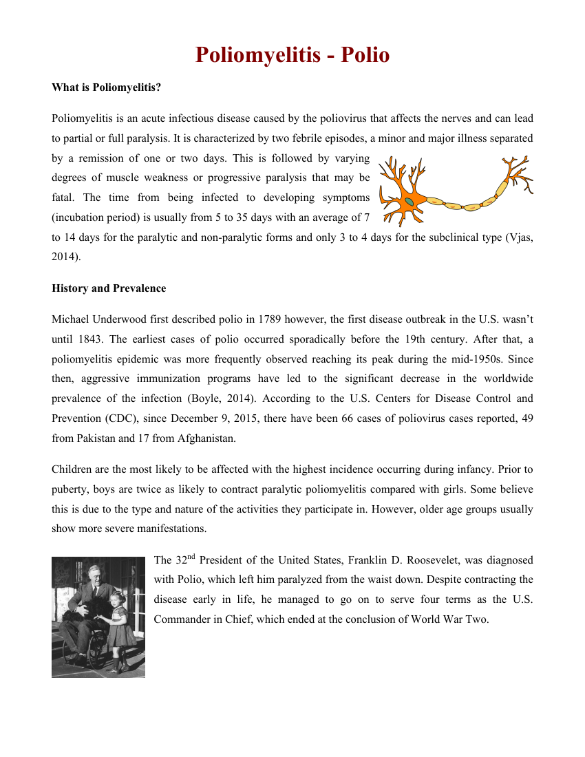 Polio - Reading with Comprehension Questions 2