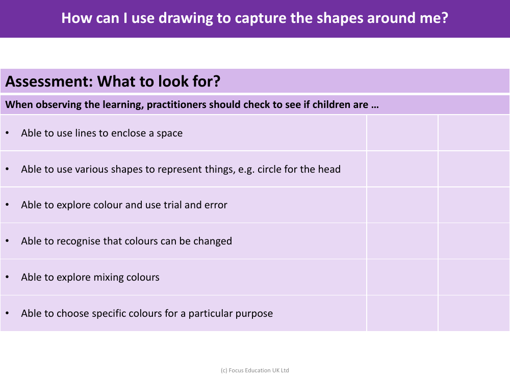 Assessment - Art 1 - EYFS