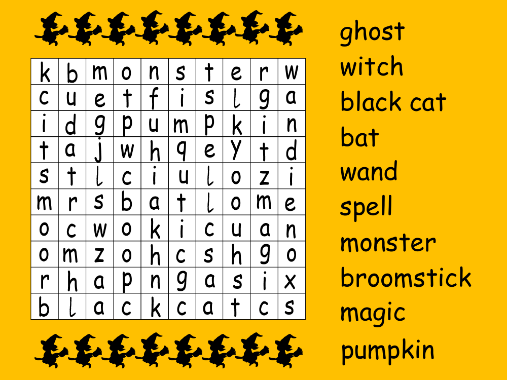 Halloween Word Search - Worksheet