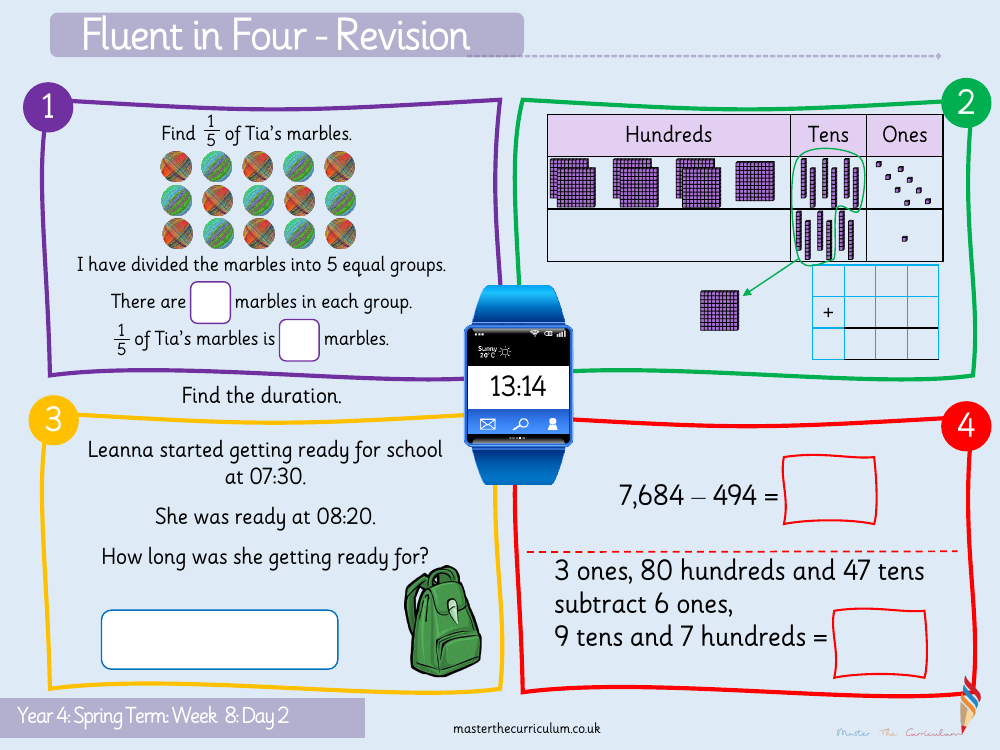 Fractions - Fractions of an amount (2) - Starter