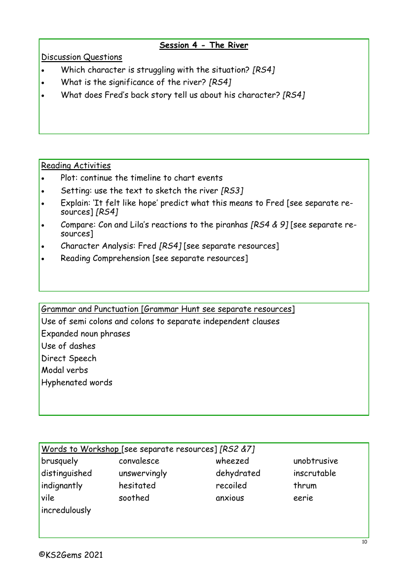 The Explorer - Session 4 - Worksheet