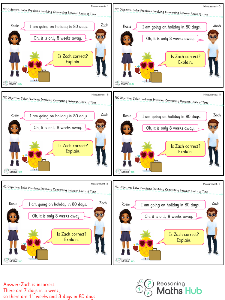 Solve problems involving converting between units of time 3 - Reasoning