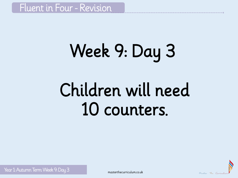 Addition and subtraction within 10 - Find the difference 2 - Starter