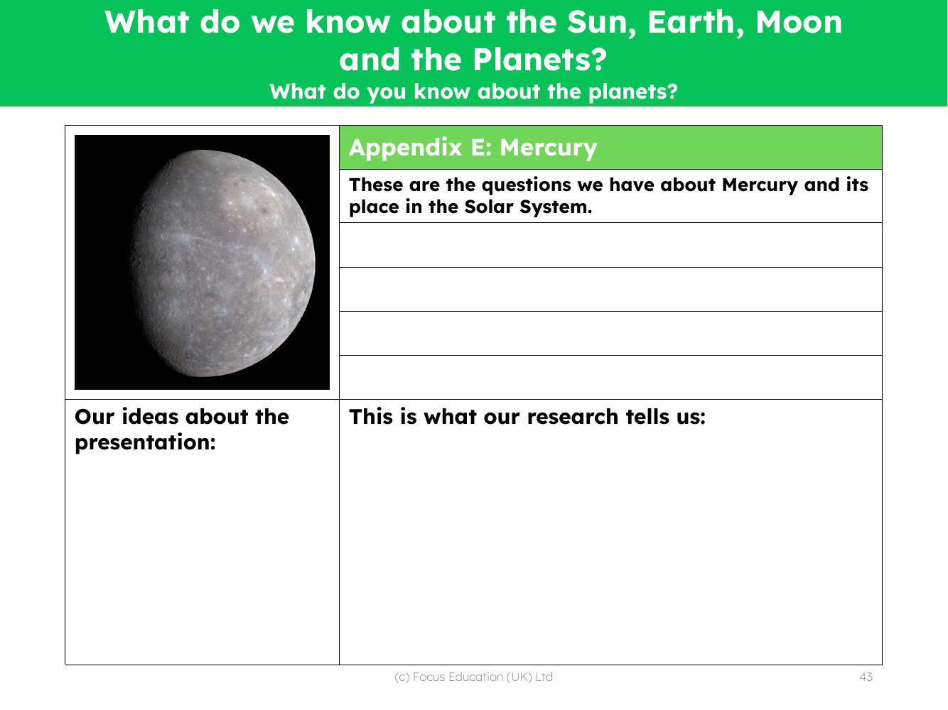 Mercury fact file