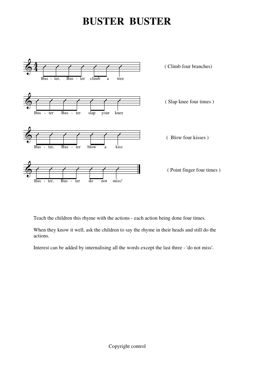 Rhythm Pulse Activity Book - Buster buster